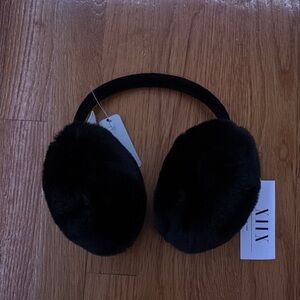 Mink Black Faux Fur Earmuffs